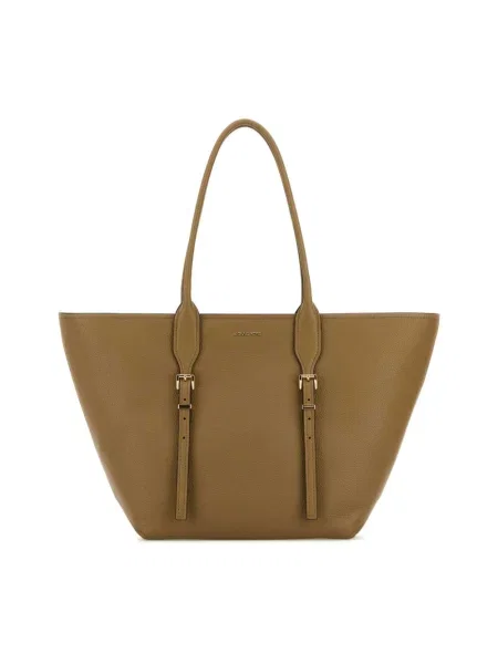 Shopperka Michael Kors skórzana beżowa