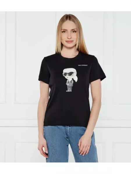 Karl Lagerfeld Póló IKON AQUARELLE K fekete