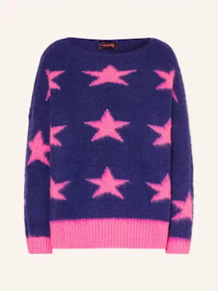 Miss Goodlife Sweter Z Dodatkiem Alpaki blau granatowy