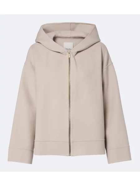 Geacă 's Max Mara de lână cu glugă bej