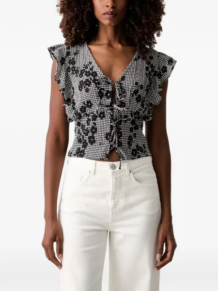 Bluză Morgan cu model floral cu imagine negru