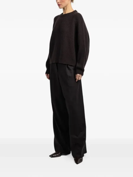 Sweter Dusan prążkowany brązowy