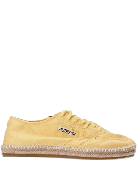 Sneakerși Autry cu șireturi din dantelă galben