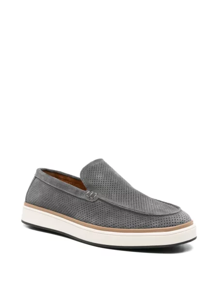 Pantofi loafer Sergio Moretti Firenze din piele de căprioară gri