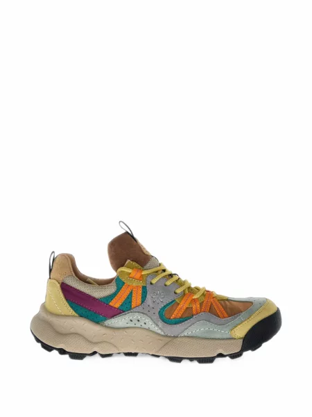 Sneakerși Flower Mountain cu model floral maro