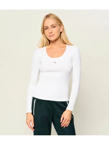 Tricou Calvin Klein Jeans alb