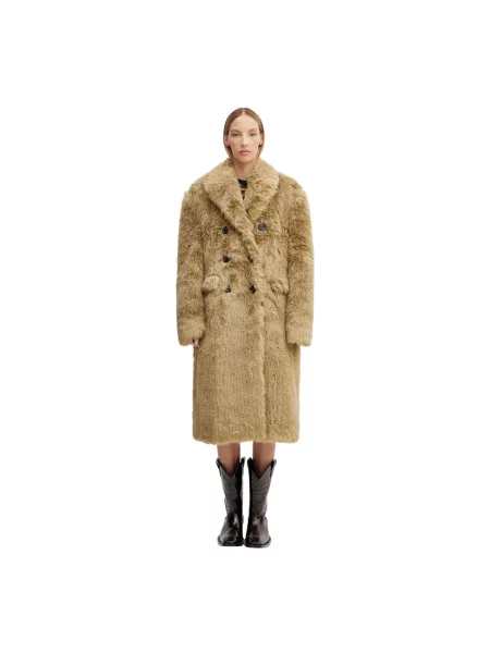 Andersson Bell płaszcz Fields Fur Buttons zielony