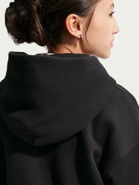Nike кофта на застібці з капюшоном дитяча з бавовною Sportswear Studio Fleece