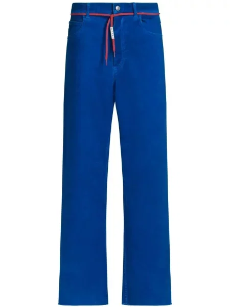 Pantaloni Marni din țesătură twill albastru