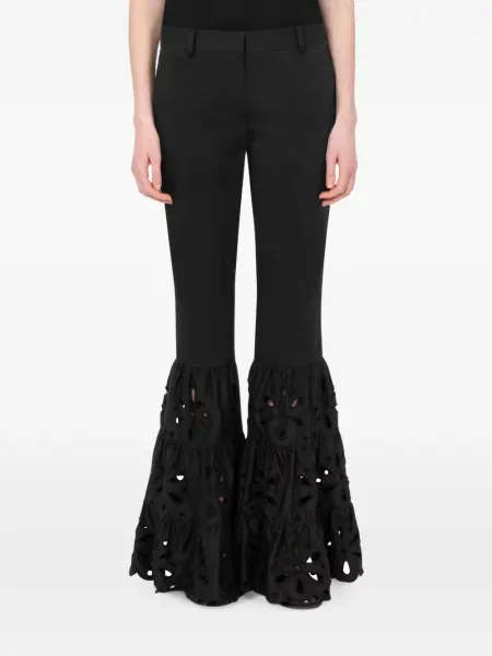 Pantaloni Moschino cu broderie negru