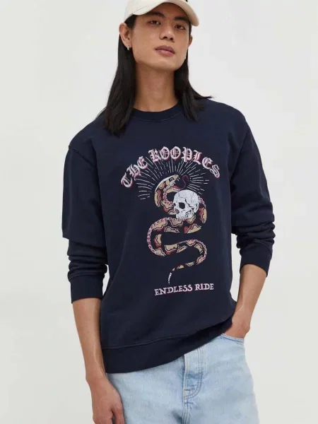 The Kooples hanorac de barbati marin cu imprimeu albastru