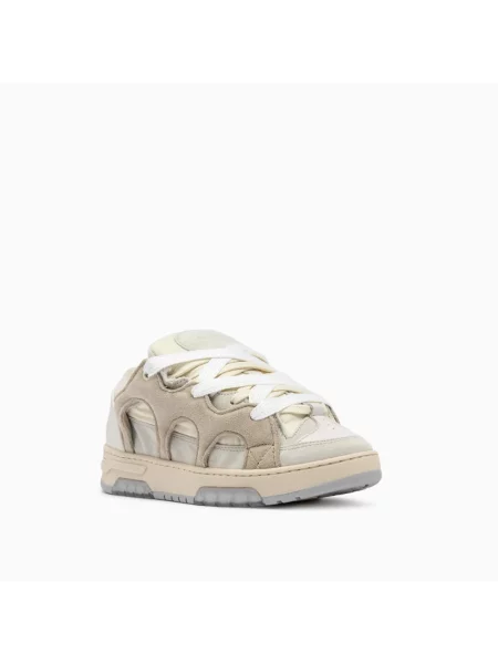 Sneakersy Santha skórzane biznesowe beżowe