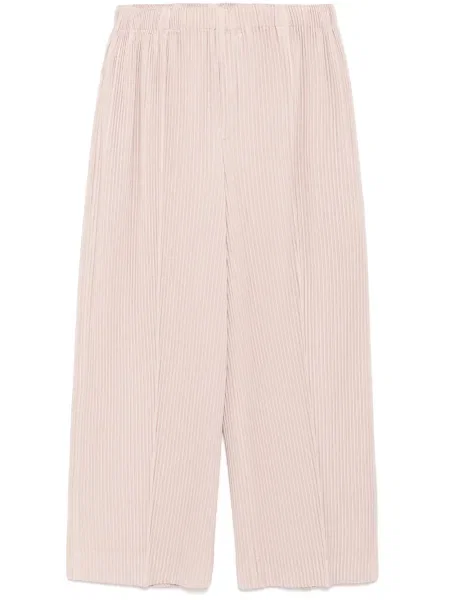Plisované zkrácené kalhoty Homme Plissé Issey Miyake růžové