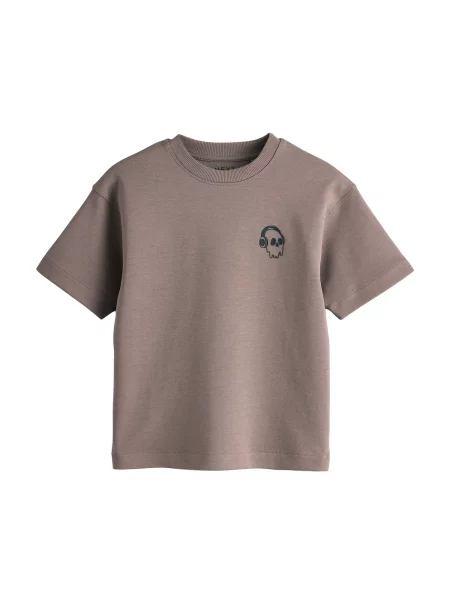 Next Tricou albastru marin / maro amestecat negru