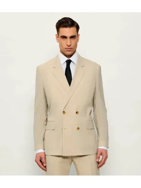 HUGO Gyapjú zakó bézs