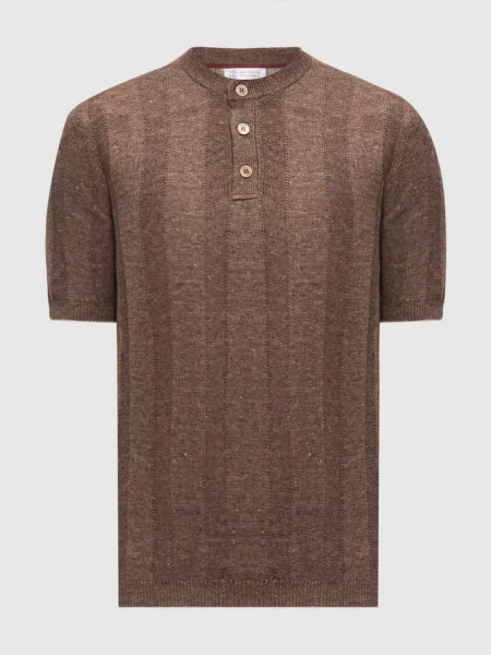 Футболка Brunello Cucinelli коричневая