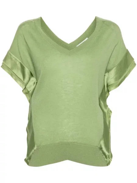 Top Dorothee Schumacher tricotate scurt verde