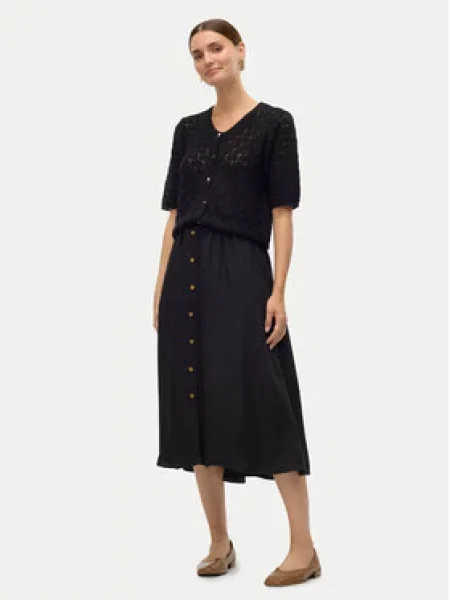 Vero Moda Midi sukně Melaney černá