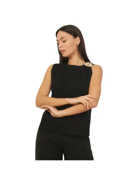 Top La Modeuse negru