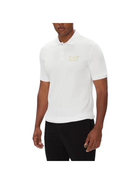 Koszulka polo Emporio Armani biała