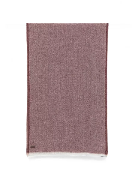Fular Canali cu model herringbone roșu