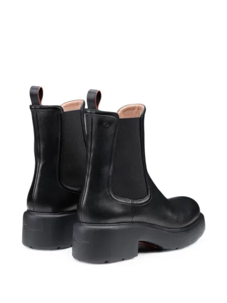 Cizme scurte Santoni din piele negru