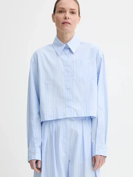 Won Hundred cămașă din cu guler clasic relaxed albastru