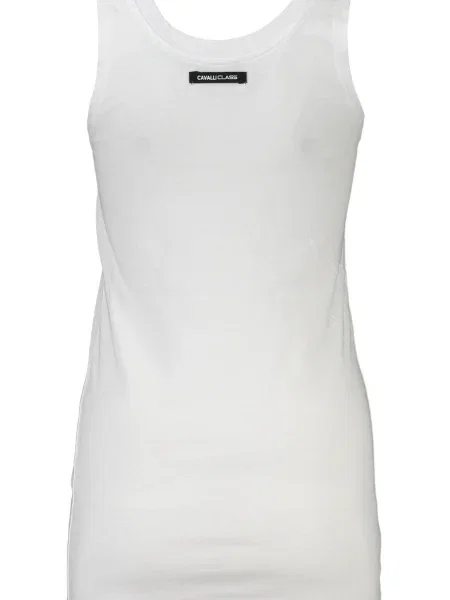 Podkoszulka Cavalli Class elegancka w tygrysie prążki biała