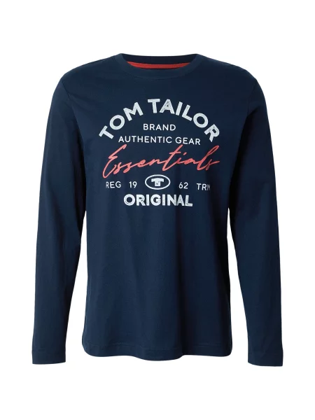 TOM TAILOR Tricou albastru alb