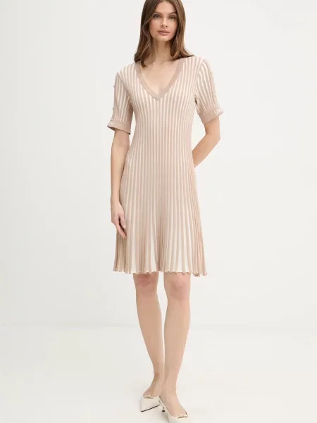 Платье мини Liu Jo клеш коричневое