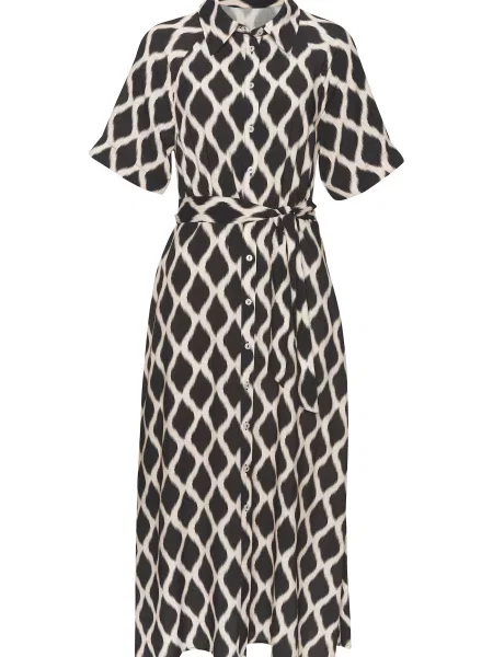 VIVANCE by LASCANA Rochie tip bluză bej negru