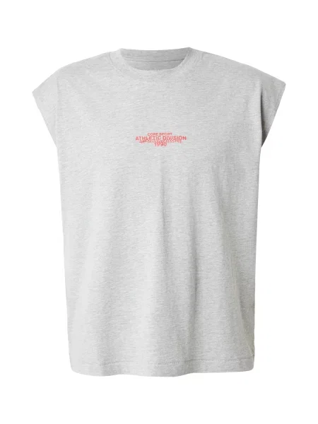 JACK & JONES Póló JCOBREEZE világosszürke / rikító piros