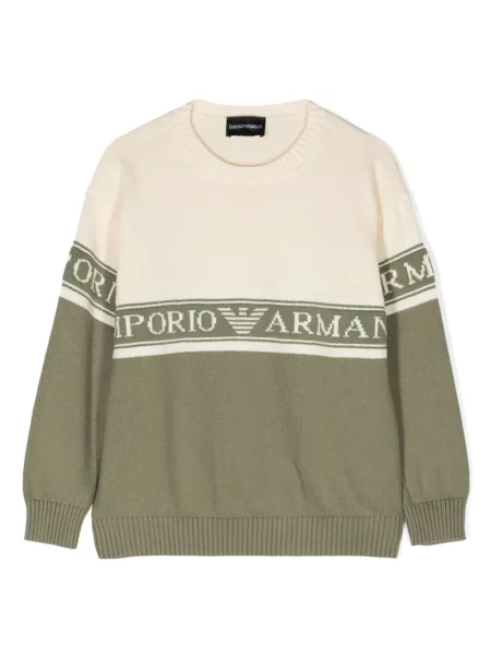 Sweter dziecięcy Emporio Armani zielony