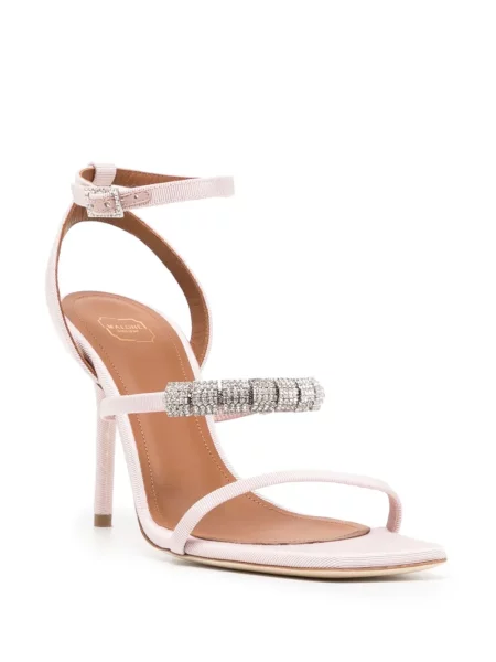 Sandalai Malone Souliers su kristalais rožinė
