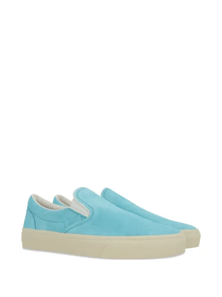 Sneakerși Tom Ford din piele slip-on albastru