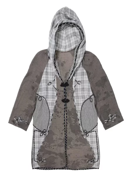 Palton Communs cu glugă gri