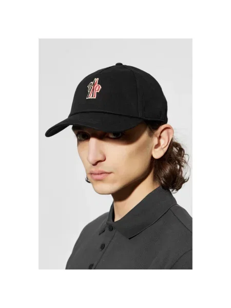 Czapka z daszkiem Moncler niebieska
