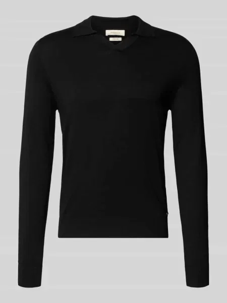 Sweter z dzianiny z dodatkiem model MANICA LUNGA' Markup czarny
