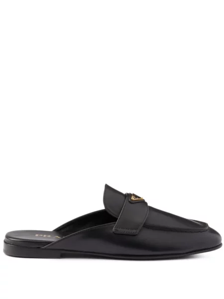 Papuci tip mules Prada din piele negru