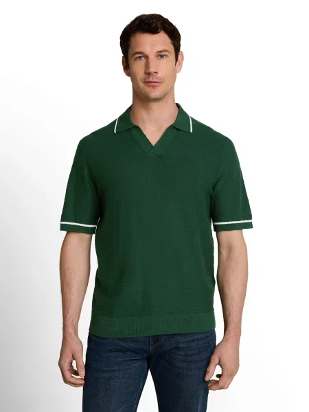 TOM TAILOR Pulover verde pin alb