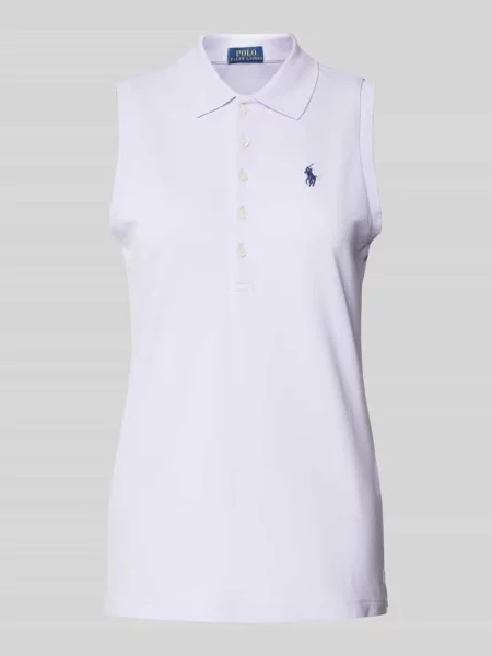 Koszulka polo o kroju slim fit bez rękawów model ‘JULIE’ Polo Ralph Lauren