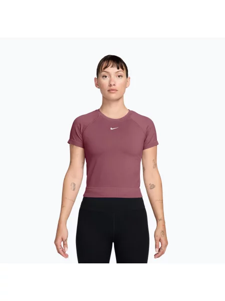 Tricou de antrenament pentru femei Nike Pro Seamless pink smoke/white alb