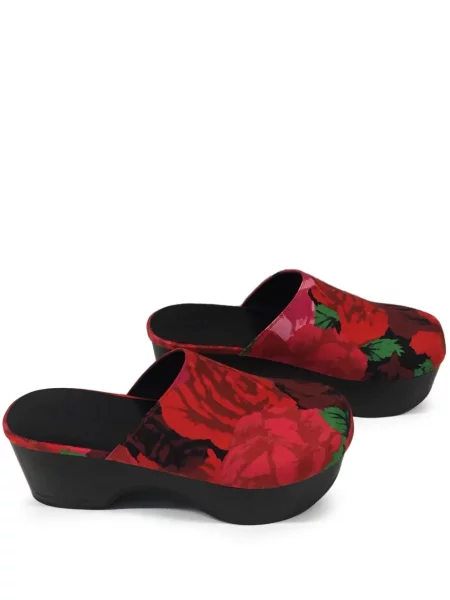 Mules Magda Butrym na platformě s potiskem červené