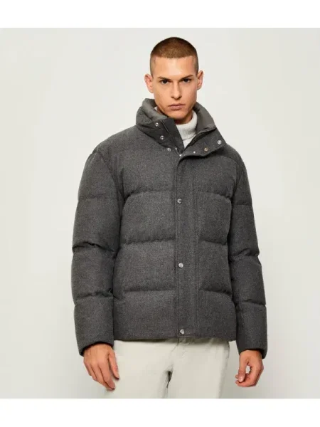 BOSS BLACK Geacă de puf P-Drader cu adaos de lână negru