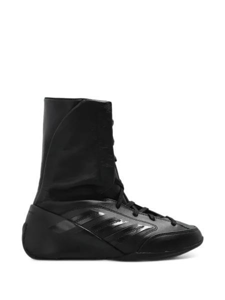 Sală de gimnastică lung sutien Adidas din piele negru