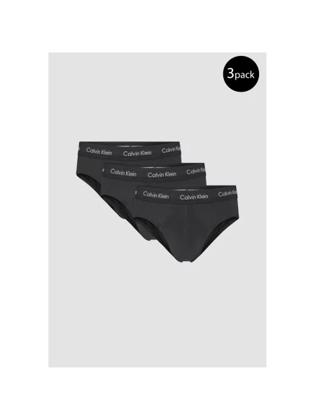 Slipy Calvin Klein Hip Brief 3 páry black body černé