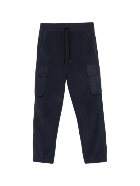 Fleecové cargo kalhoty Moncler Grenoble modré