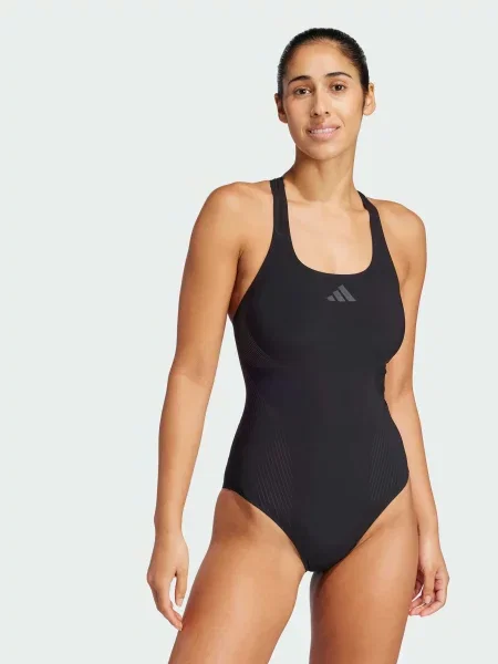 Купальник adidas комбінований верх чорний