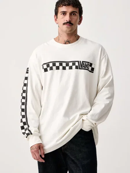 Tricou cu mânecă lungă Vans bej