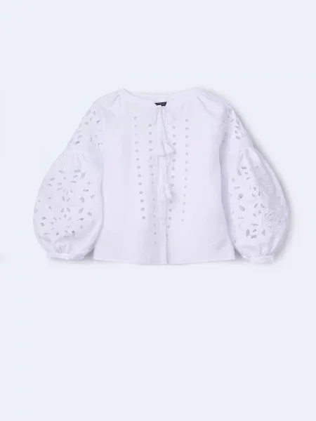 Лляна Вишита сорочка FloveTouch rishelie.sorochka.bila. білий